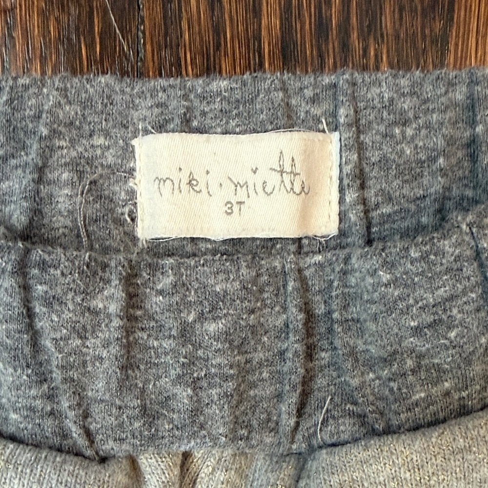 Girls Heather Gray Joggers with Pink Trim and Shimmer accents - Picture 2 of 8
